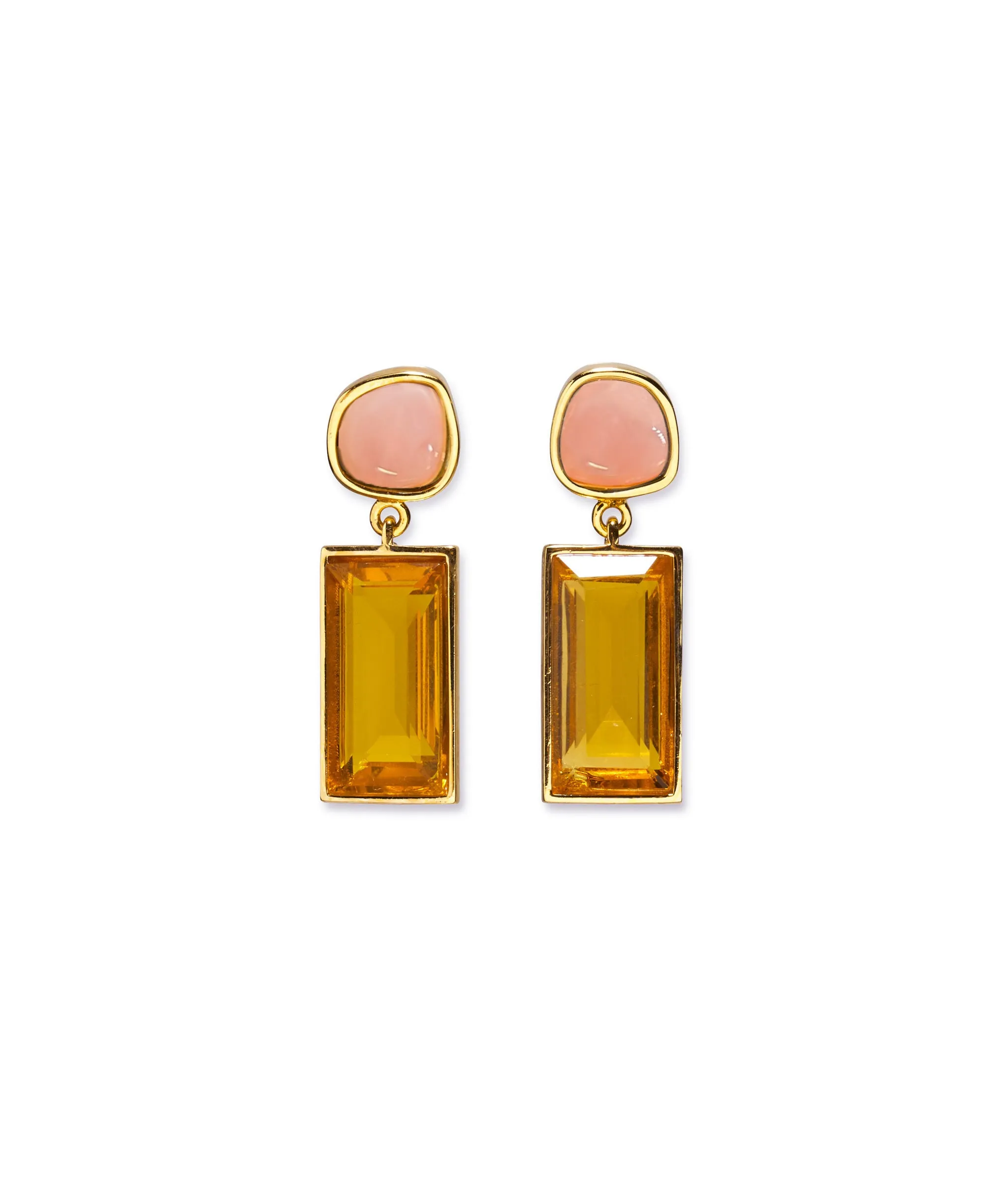 Crystal Column Earrings in Sunset