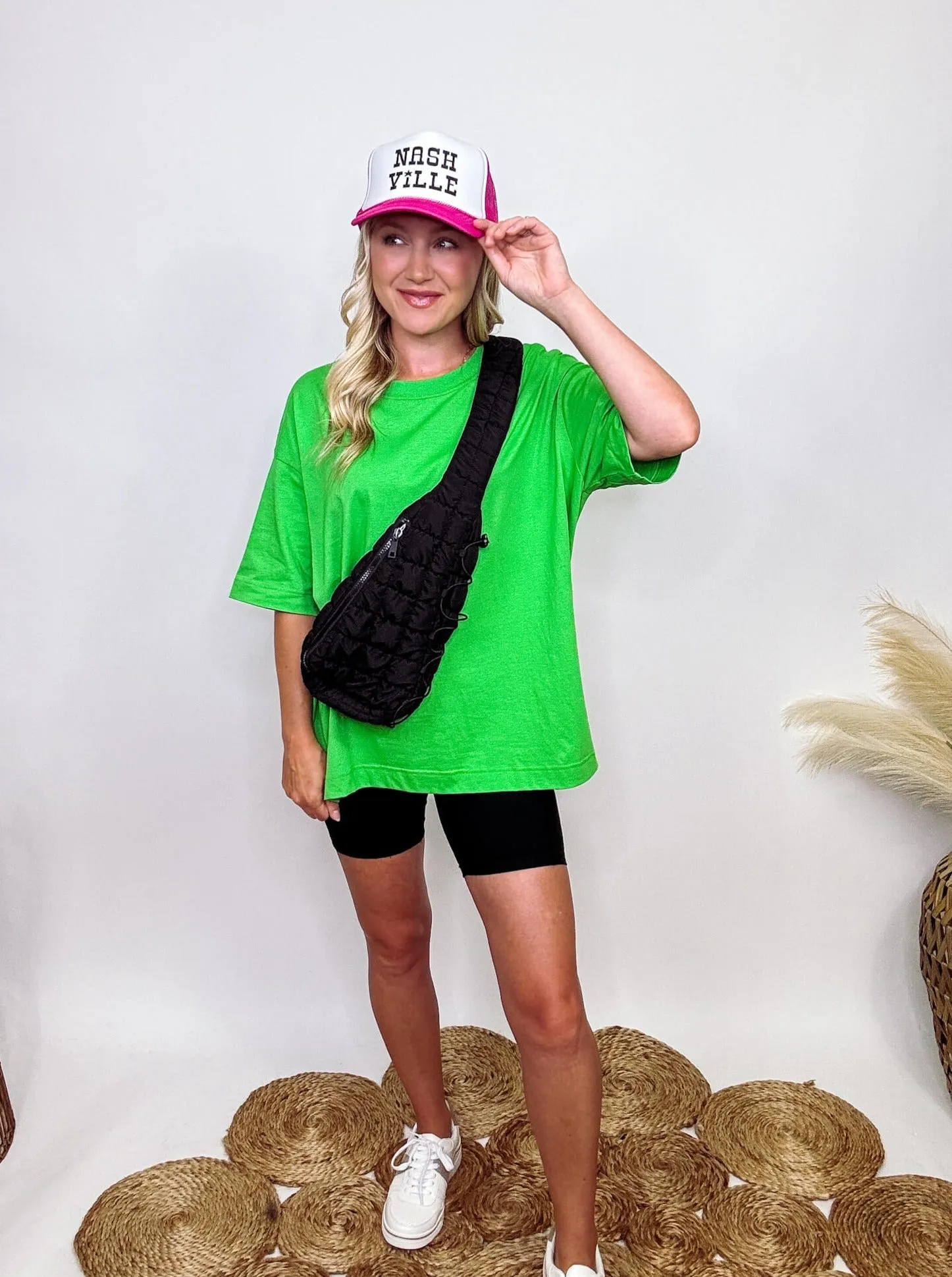 DOORBUSTER - Neon Green Short Sleeve Crew Neck Oversized Tee