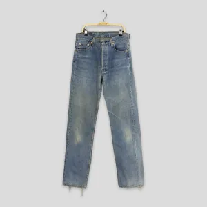 Levi's 501 Faded Dirty Light Wash Jeans Size 28x32.5