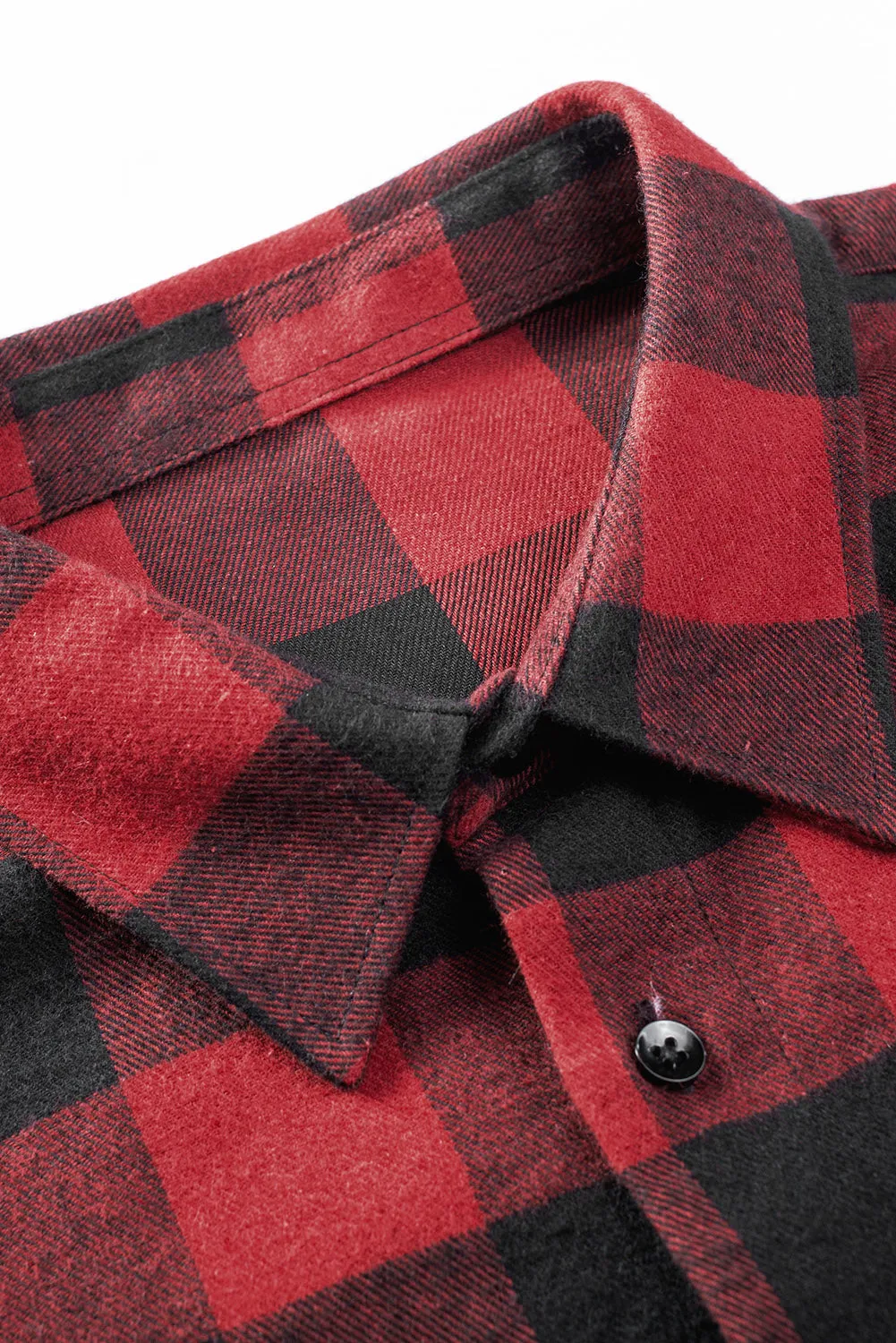 Men Button Front Long Sleeve Gingham Shirt
