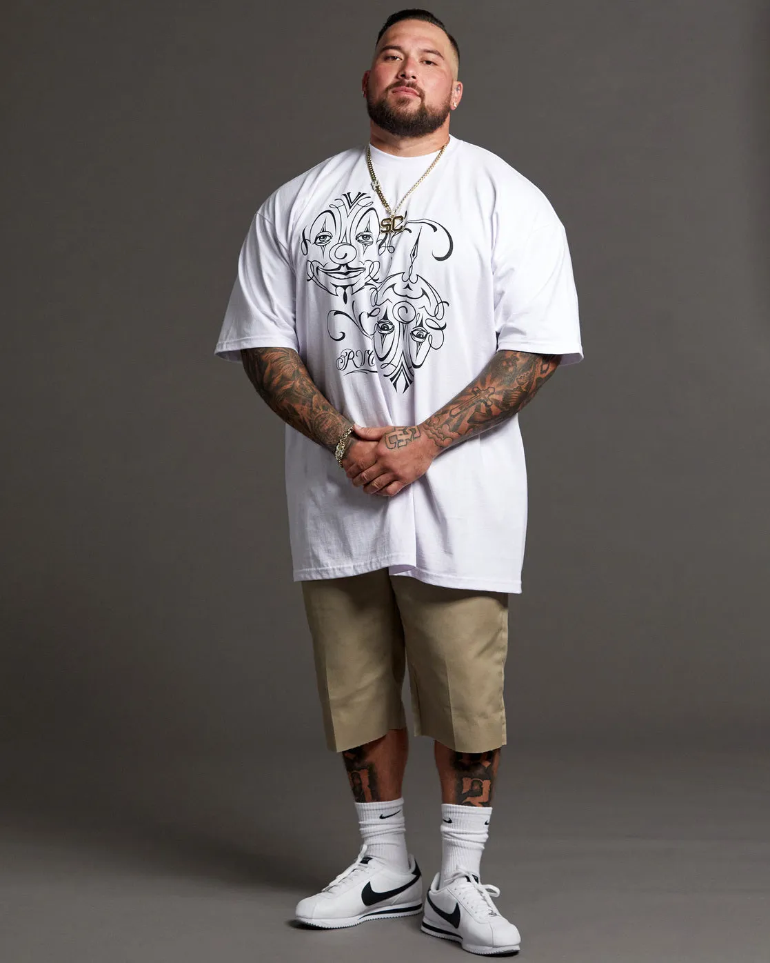 Mister Cartoon Balance Clowns Tee - White