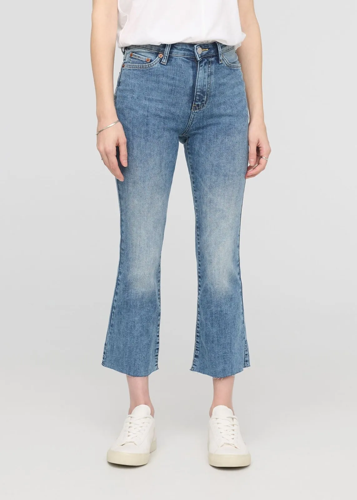 Performance Denim High Rise Kick Flare - Beach Blue
