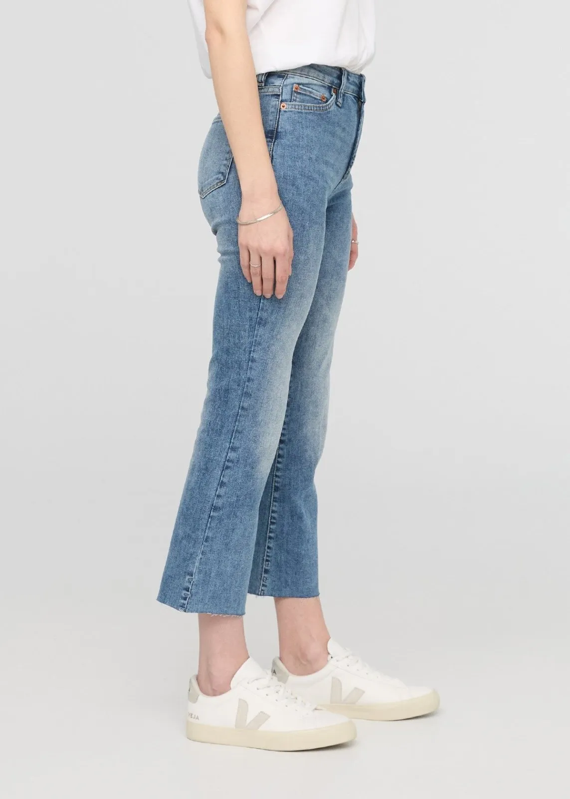 Performance Denim High Rise Kick Flare - Beach Blue
