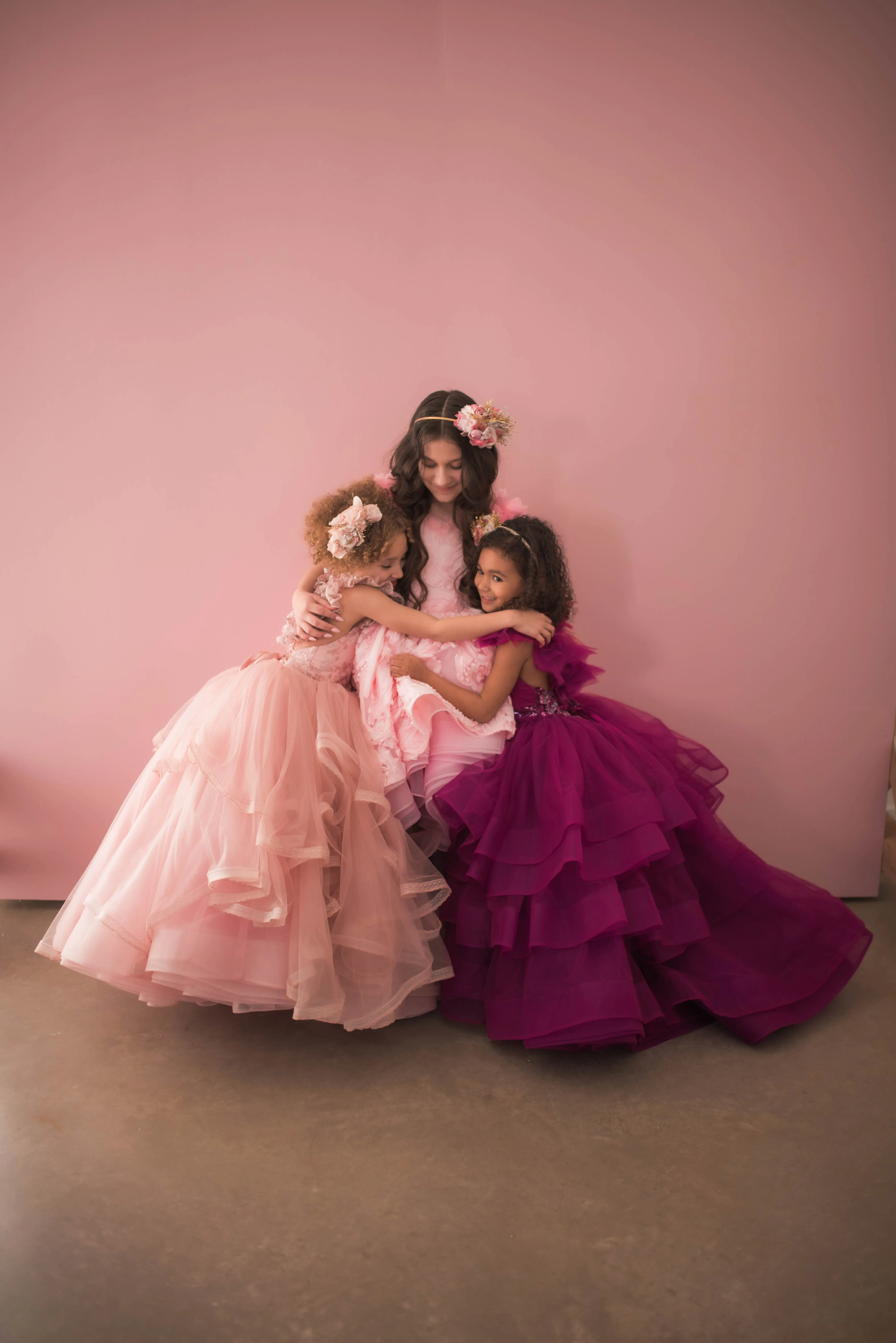 "Rosy Reverie" -Toddler Floor Length Gown - (3-5 year)
