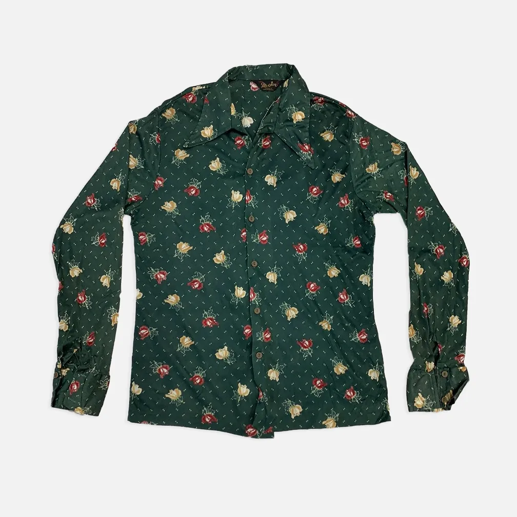 Vintage Mr. Jan Green Button Up Shirt