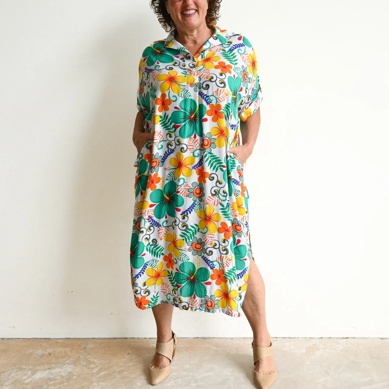 Zen Kaftan Midi Dress - Hawaii